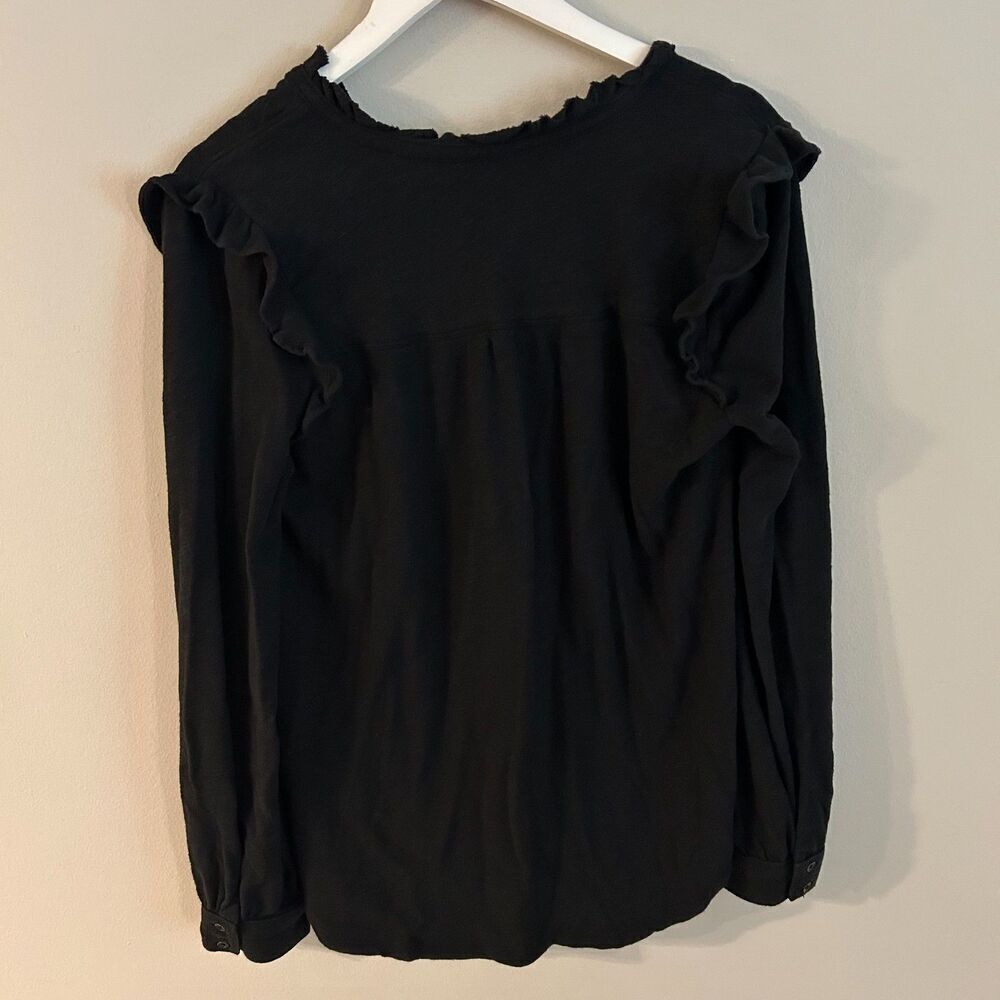 Pilcro Black Ruffled Blouse - Picture 2 of 3